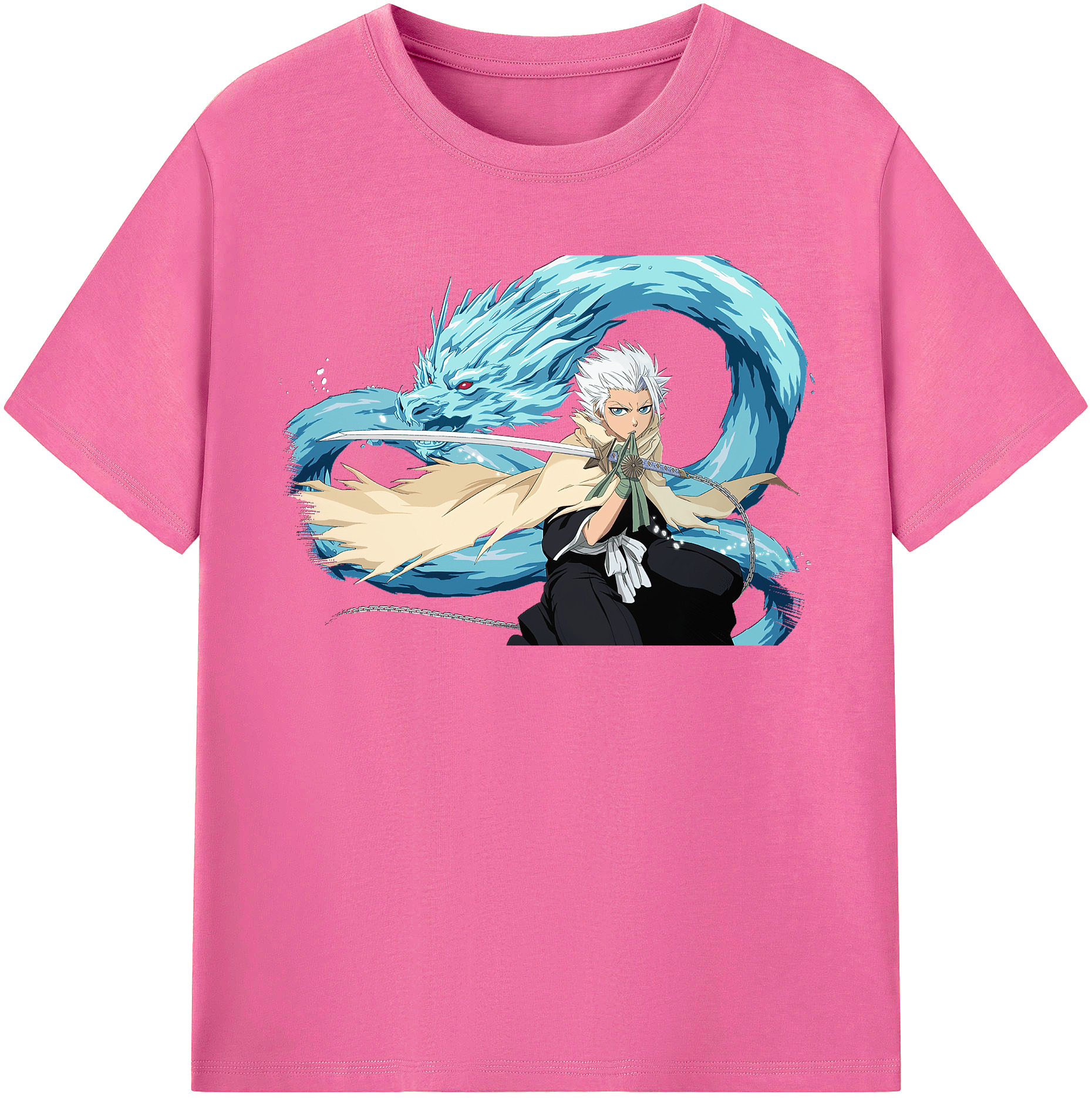 （画像用） ブリーチ 日番谷冬獅郎（ひつがや とうしろう） BLEACH Hitsugaya Toushirou レディースカジュアルプリントTシャツ（綿100％）